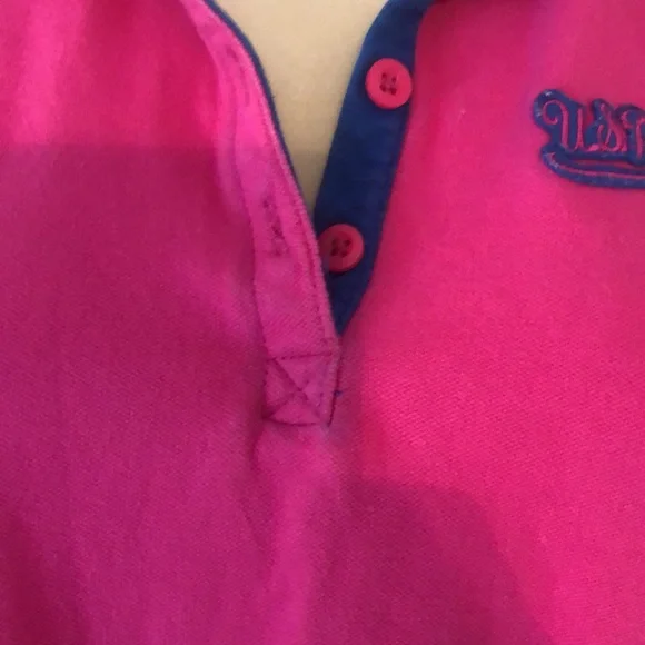Woman’s spring pink Y2k U.S Polo collar tee shirt shirt - Picture 9 of 13